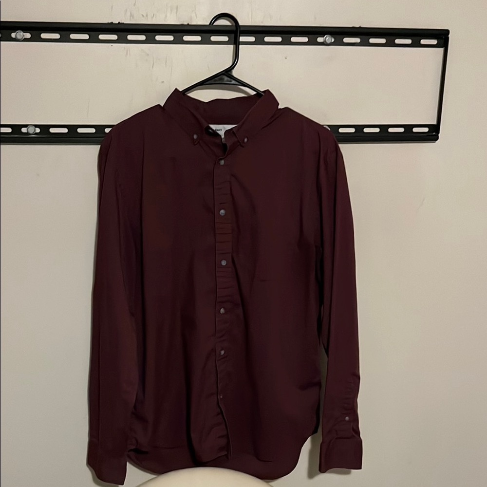 Old Navy Red Casual Button Down Shirt